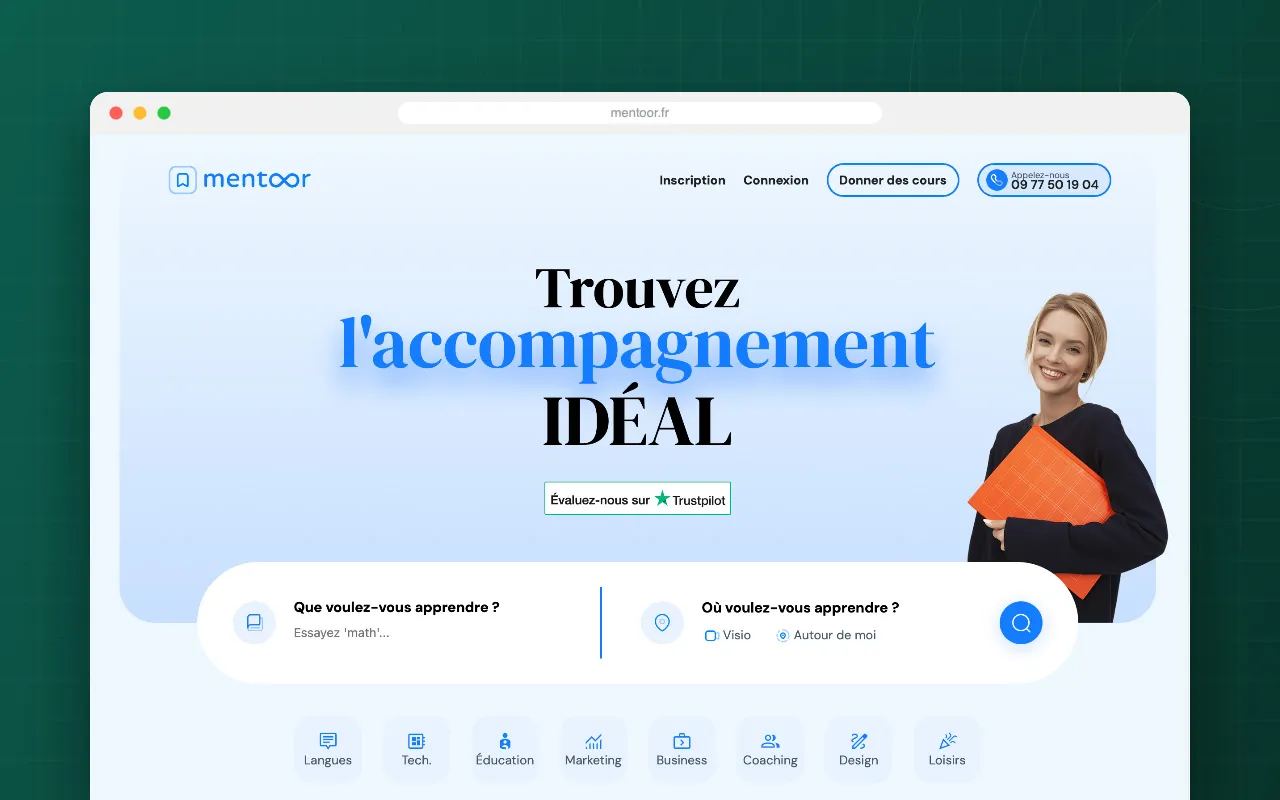 Aperçu du projet — Mentoor.fr