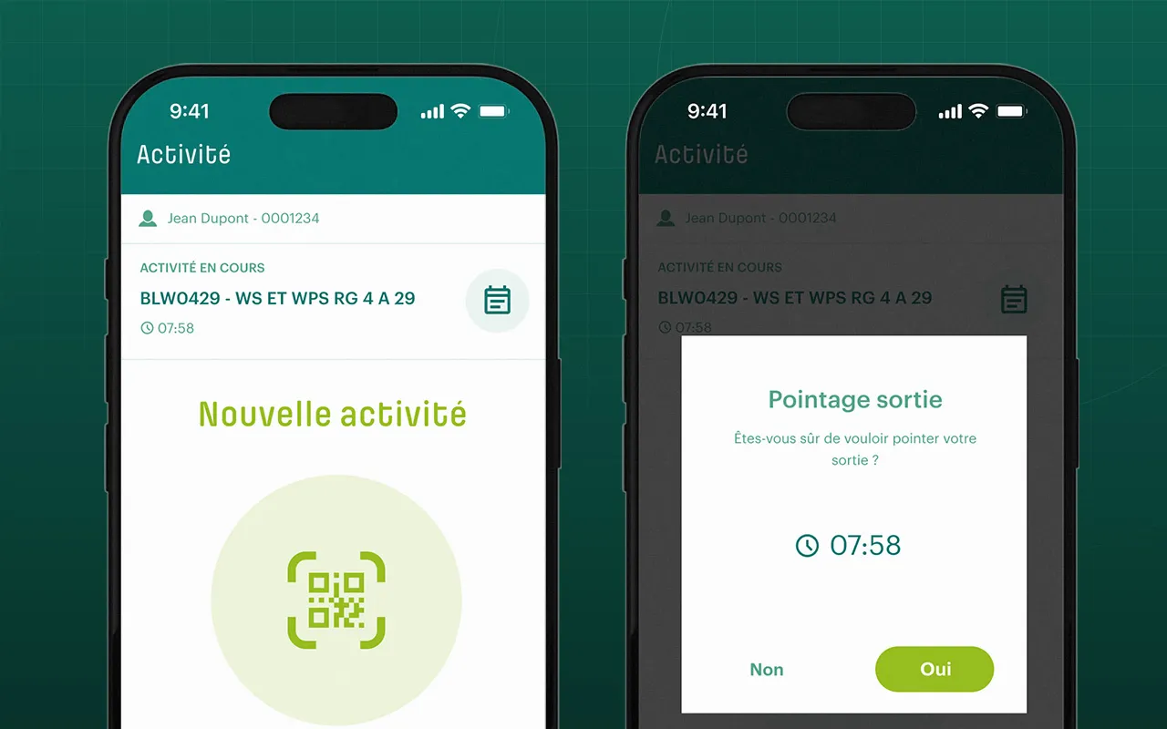 Aperçu du projet — application mobile de pointage