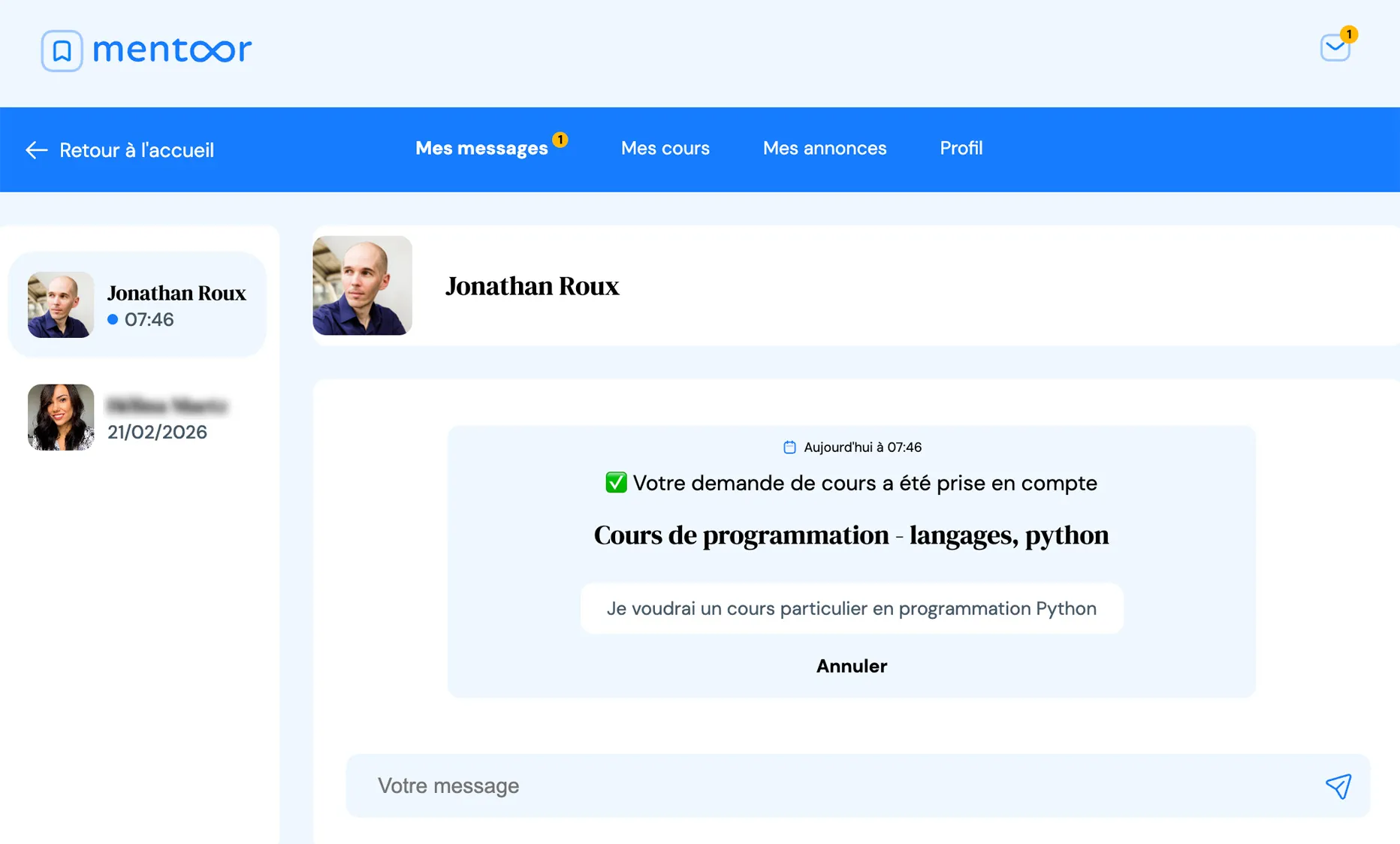La messagerie et ses cartes interactives